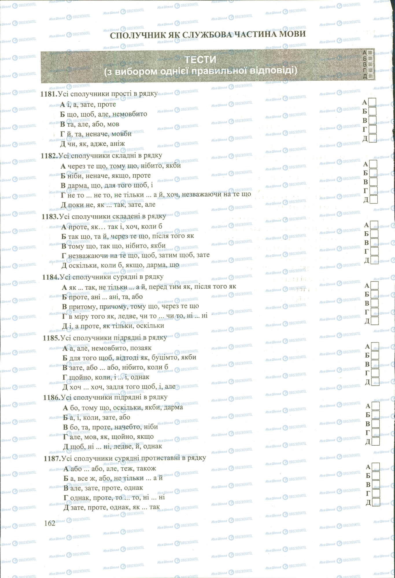 ЗНО Українська мова 11 клас сторінка 1181-1187