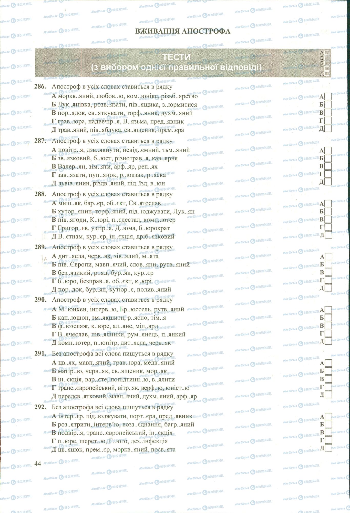 ЗНО Українська мова 11 клас сторінка 286-292