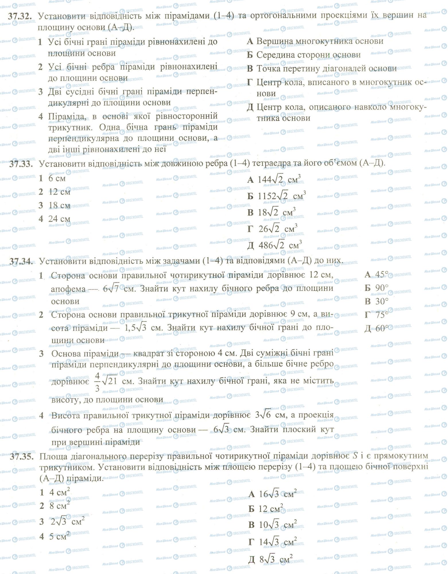 ЗНО Математика 11 клас сторінка 32-35