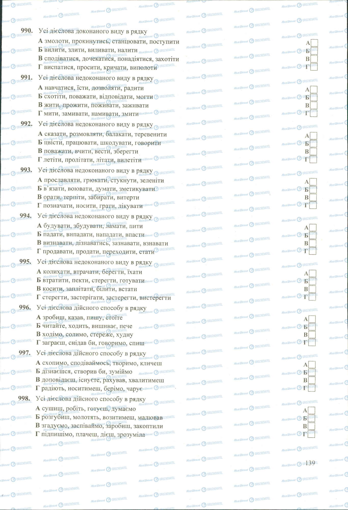 ЗНО Українська мова 11 клас сторінка 990-998
