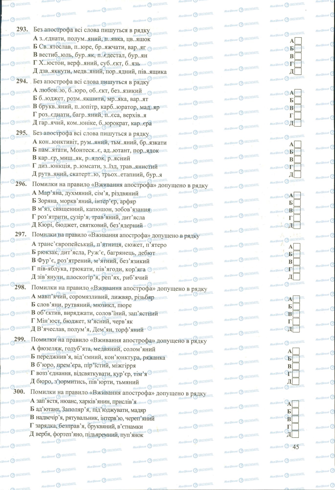 ЗНО Українська мова 11 клас сторінка 293-300