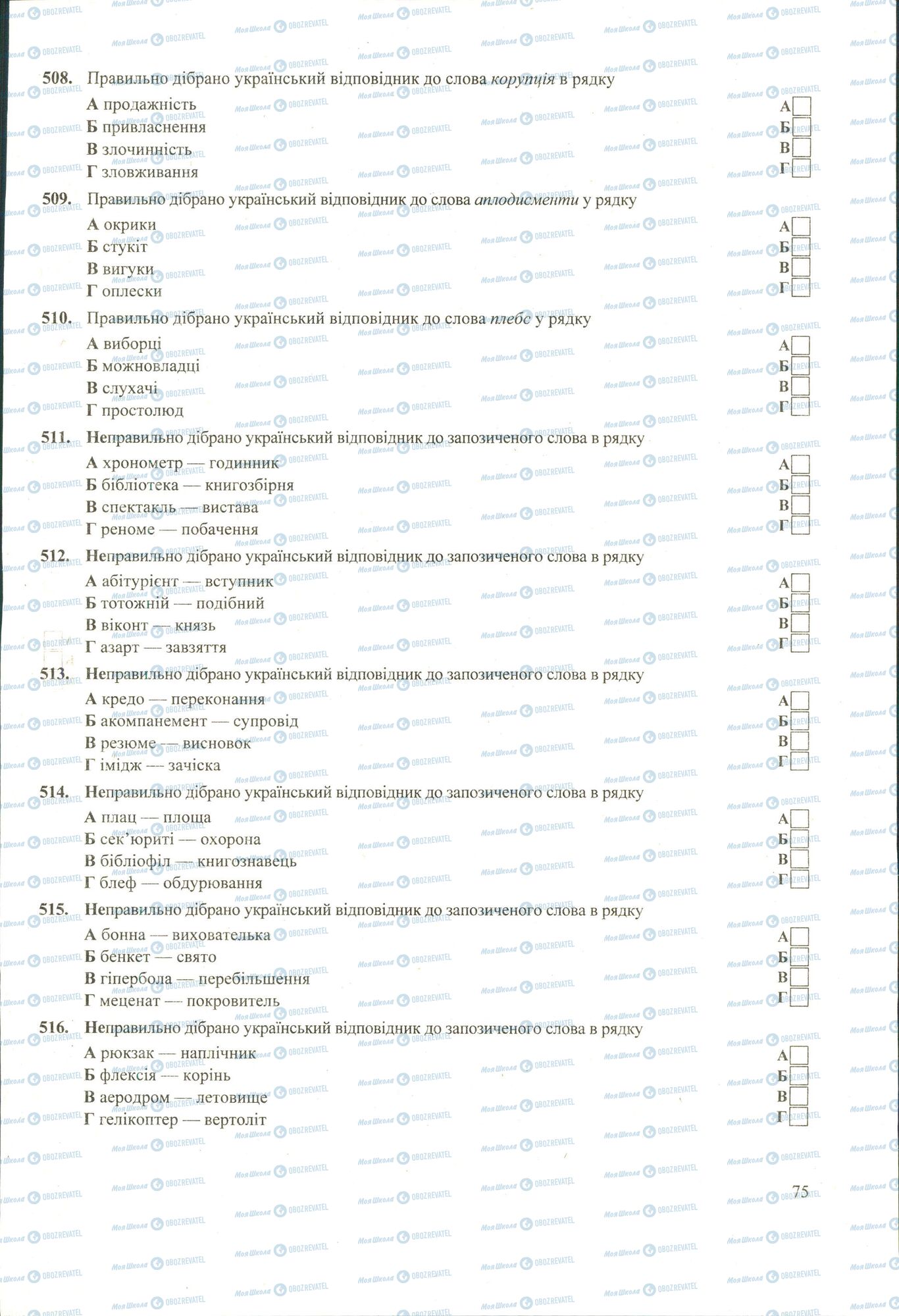 ЗНО Укр мова 11 класс страница 508-516