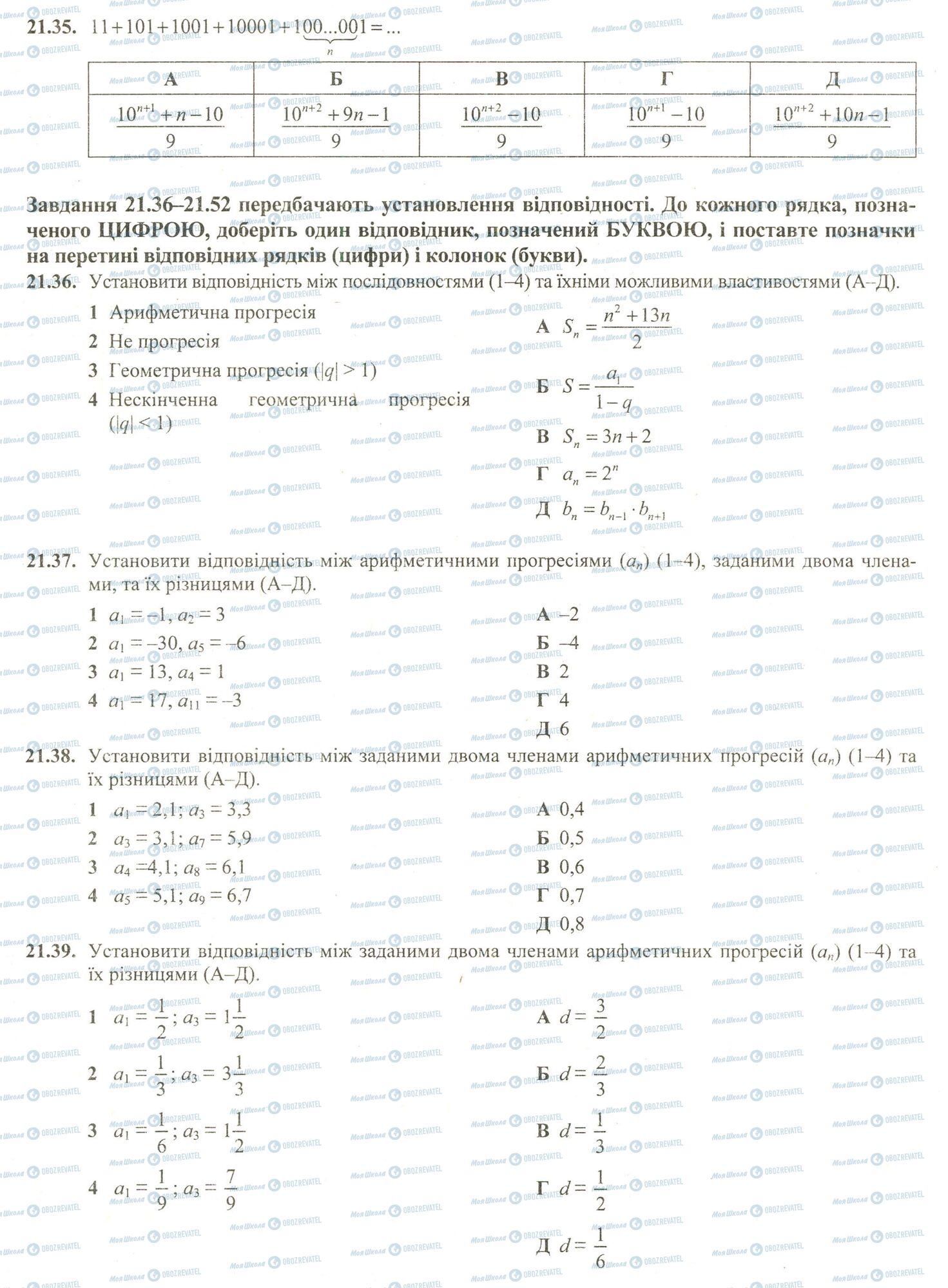 ЗНО Математика 11 клас сторінка 35-39