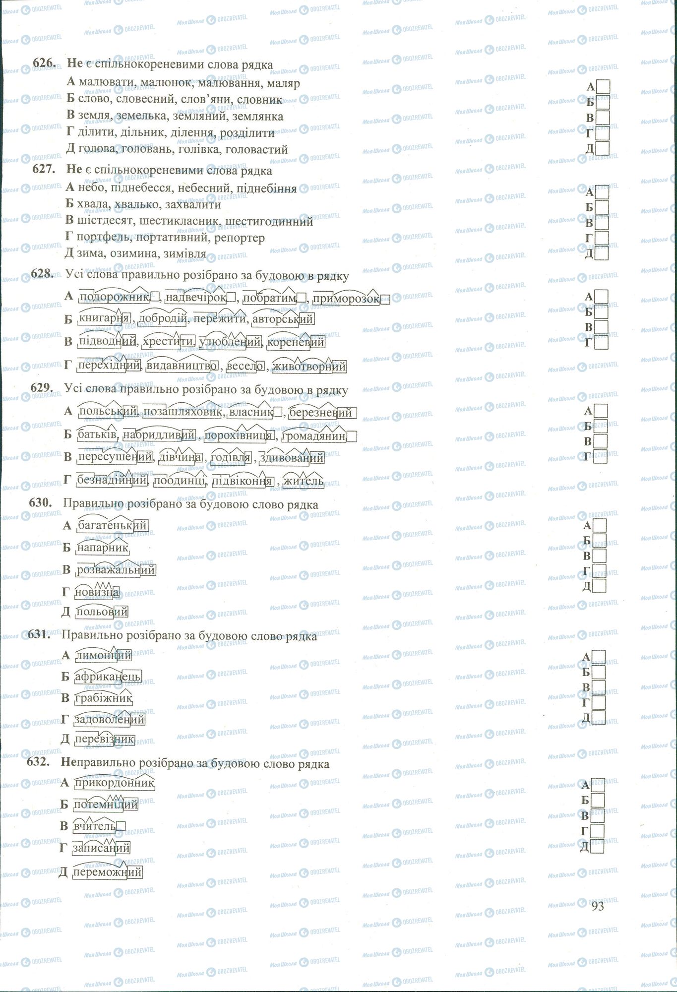 ЗНО Українська мова 11 клас сторінка 626-632