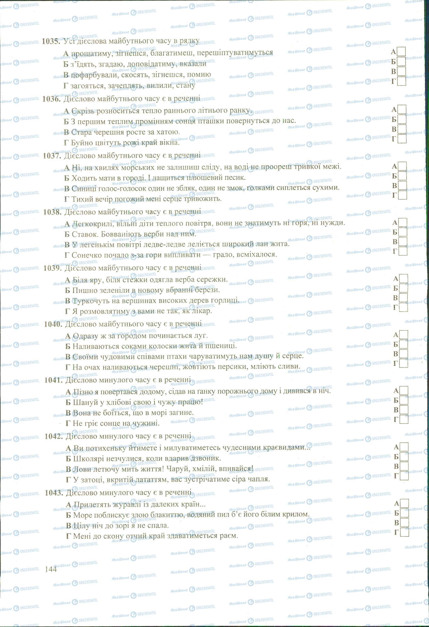 ЗНО Українська мова 11 клас сторінка 1035-1043