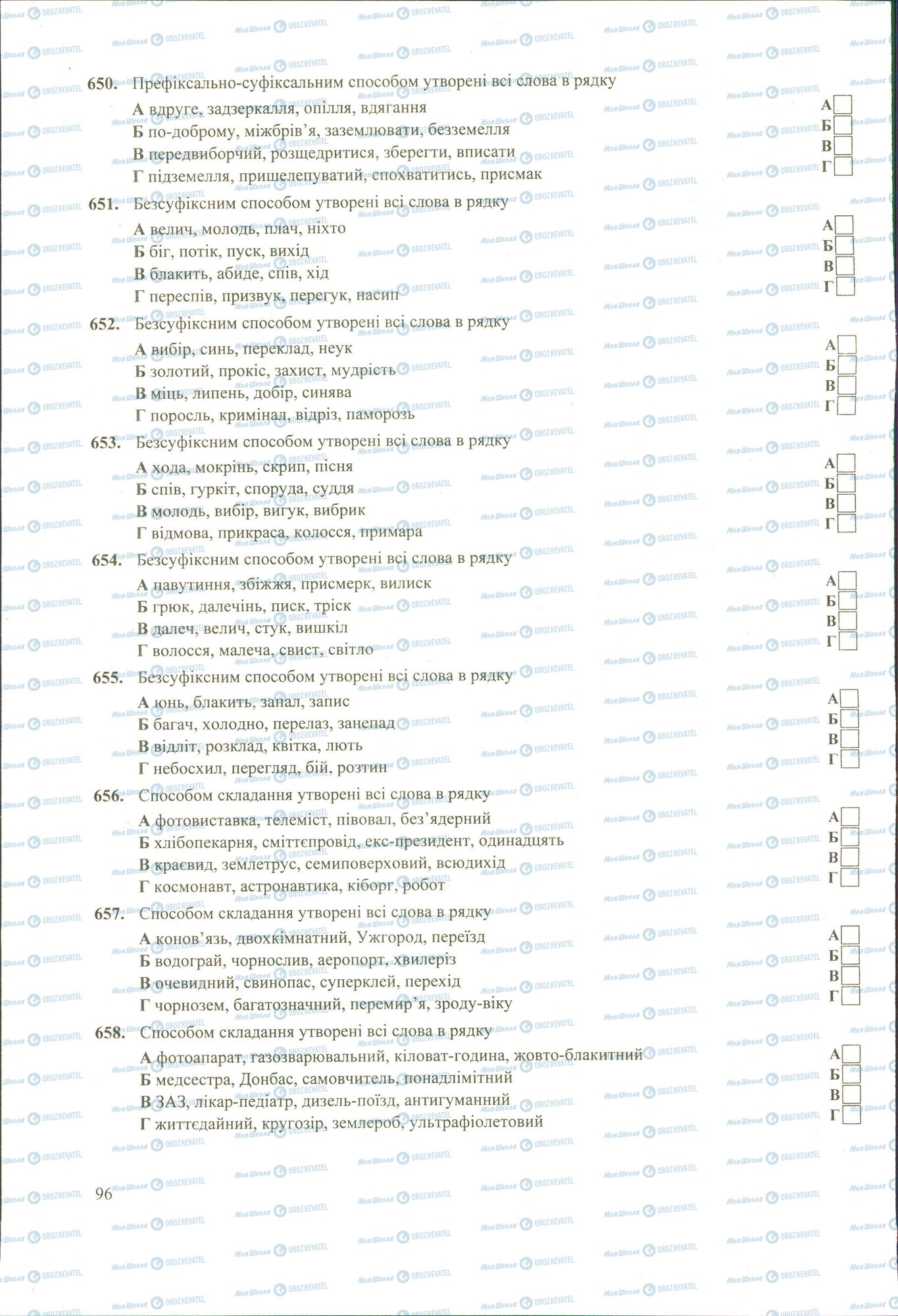 ЗНО Українська мова 11 клас сторінка 650-658