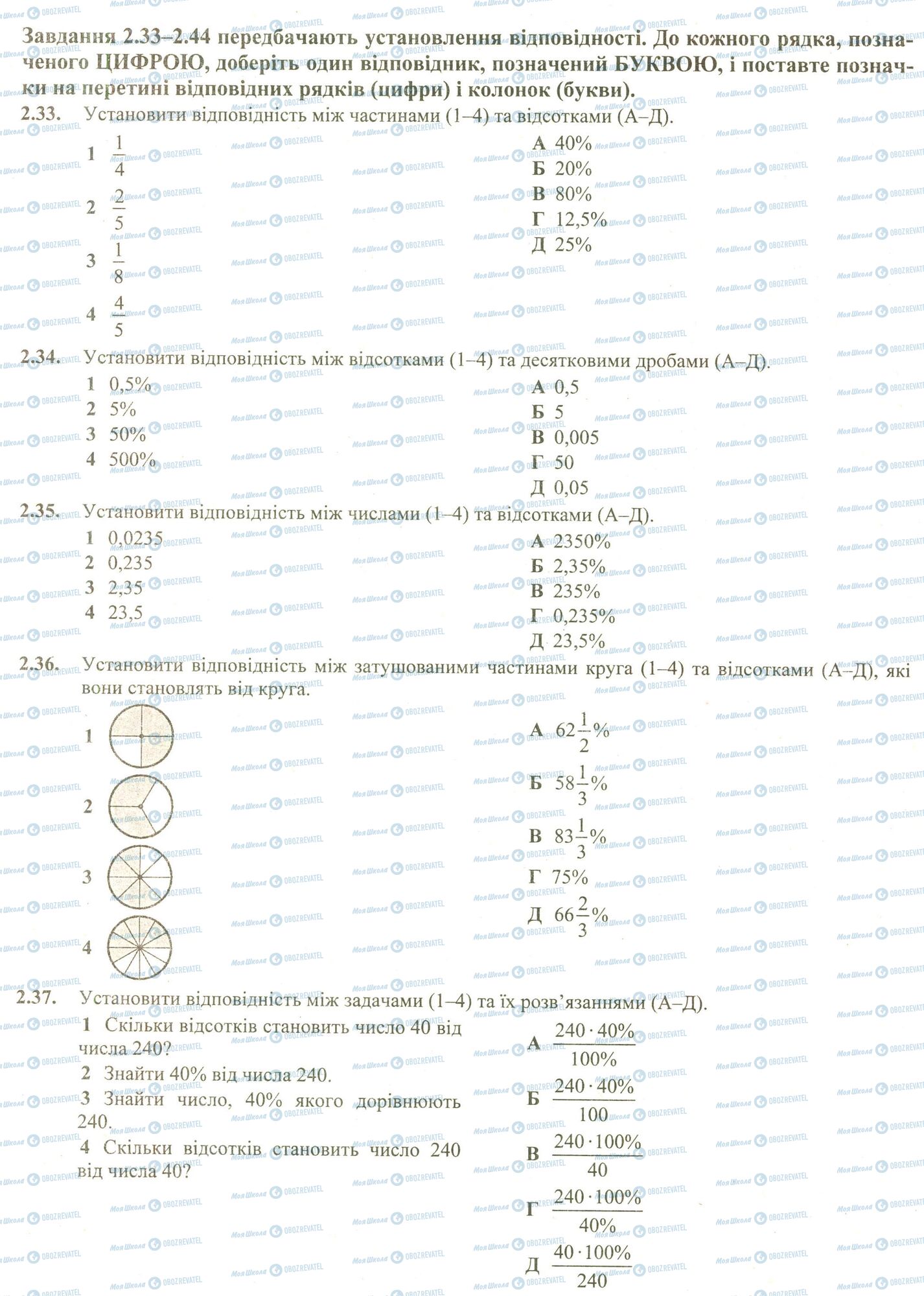 ЗНО Математика 11 клас сторінка 33-37