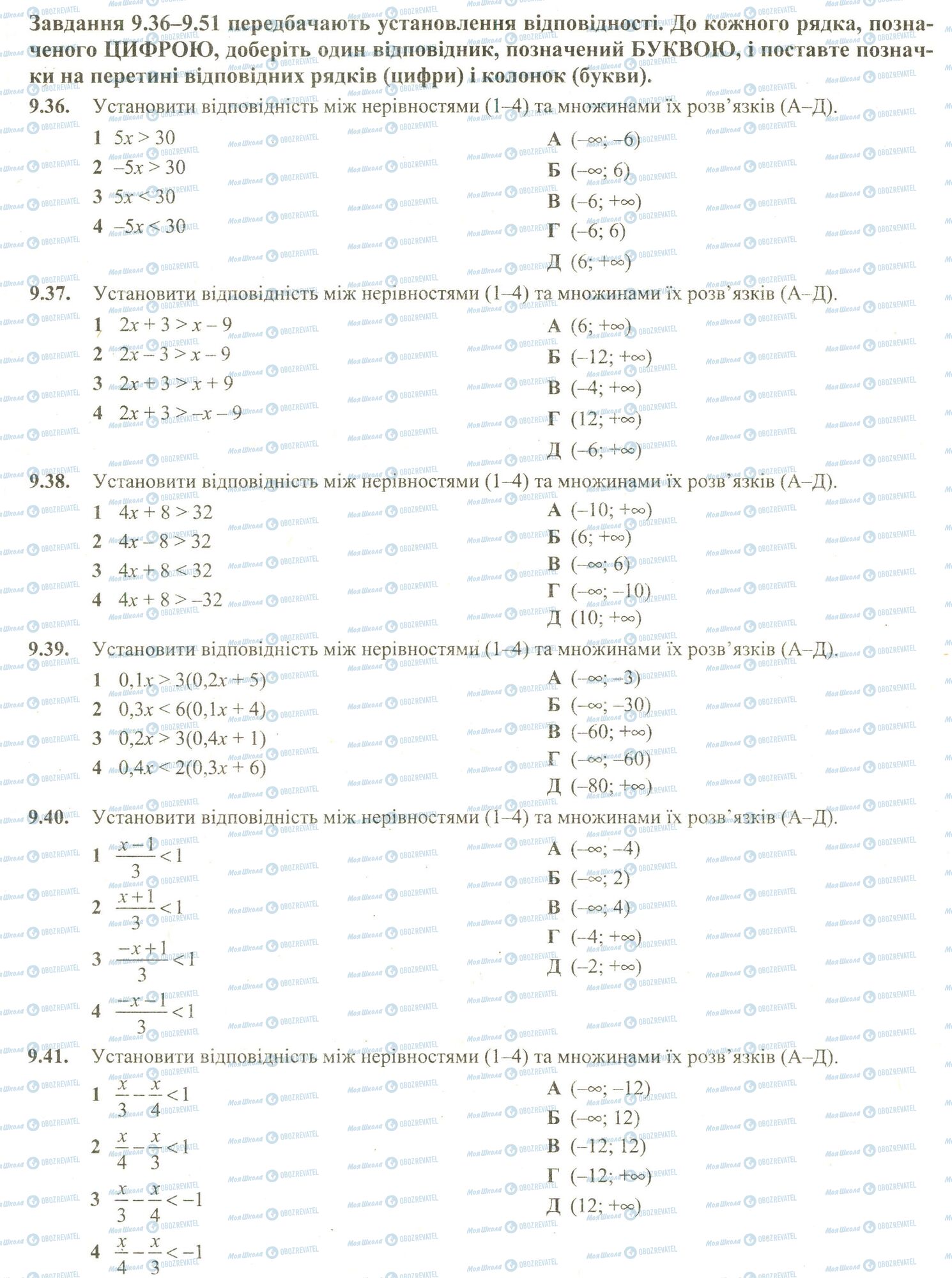 ЗНО Математика 11 клас сторінка 36-41