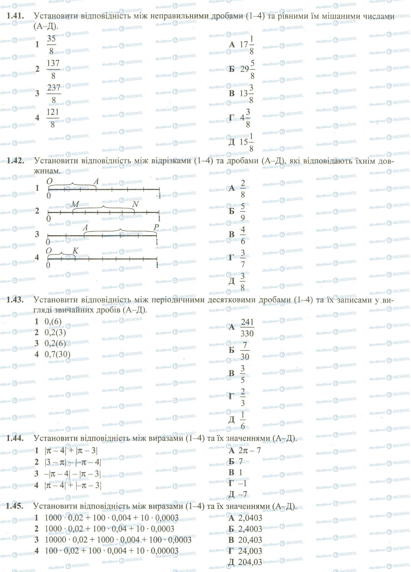 ЗНО Математика 11 клас сторінка 41-45