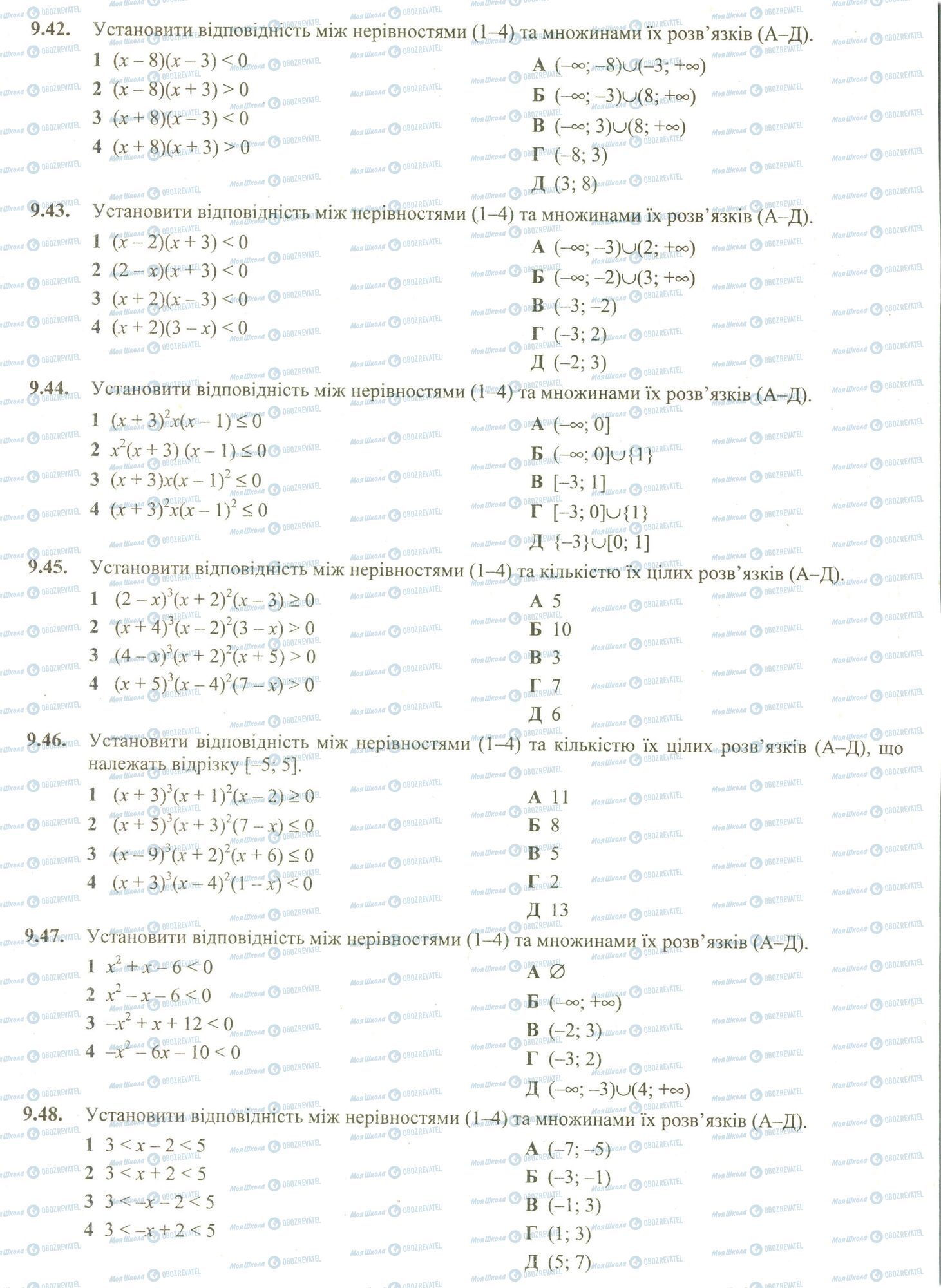 ЗНО Математика 11 клас сторінка 42-48