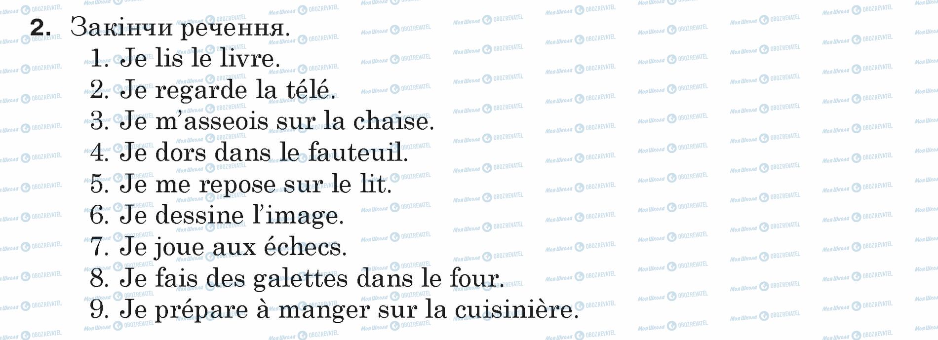 ГДЗ Французька мова 5 клас сторінка 2