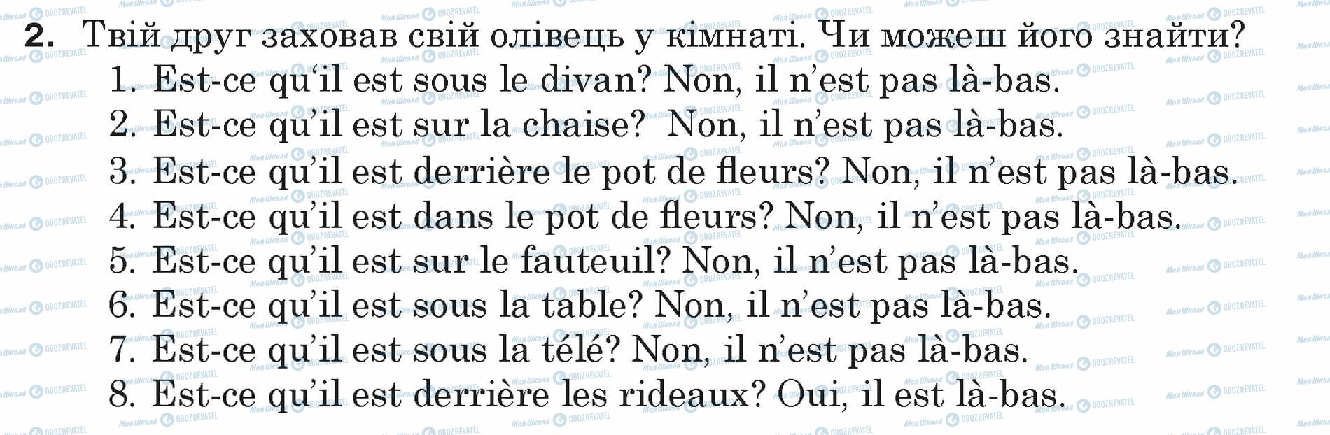 ГДЗ Французька мова 5 клас сторінка 2