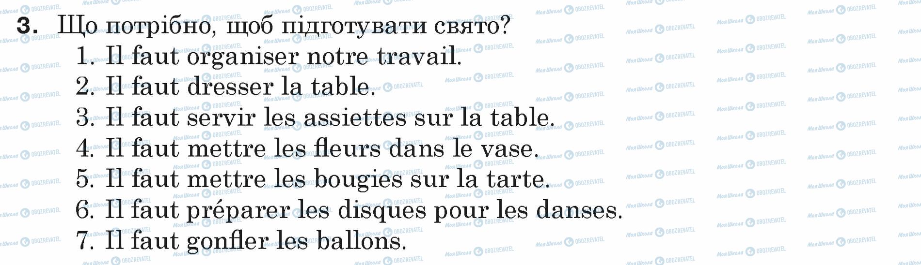 ГДЗ Французька мова 5 клас сторінка 3