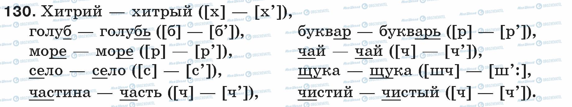 ГДЗ Російська мова 5 клас сторінка 130