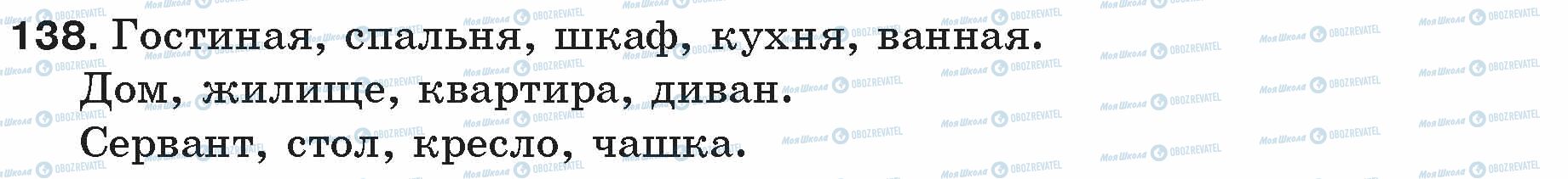 ГДЗ Російська мова 5 клас сторінка 138