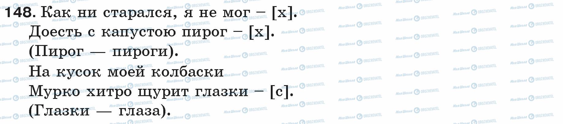 ГДЗ Російська мова 5 клас сторінка 148