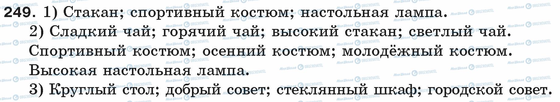 ГДЗ Русский язык 5 класс страница 249