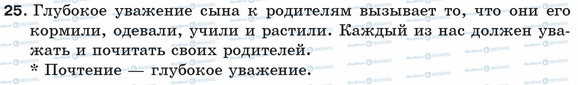 ГДЗ Російська мова 5 клас сторінка 25