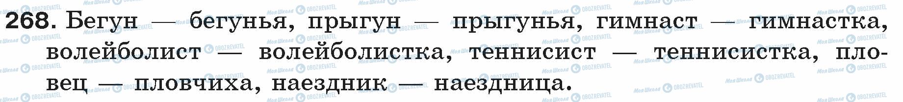 ГДЗ Російська мова 5 клас сторінка 268