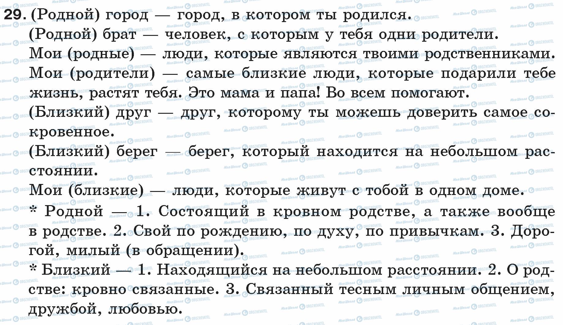 ГДЗ Русский язык 5 класс страница 29