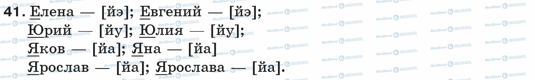 ГДЗ Російська мова 5 клас сторінка 41