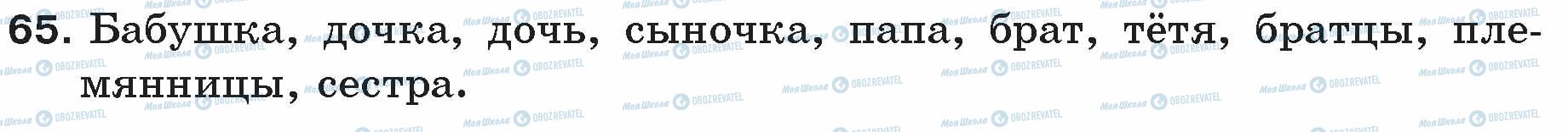 ГДЗ Російська мова 5 клас сторінка 65