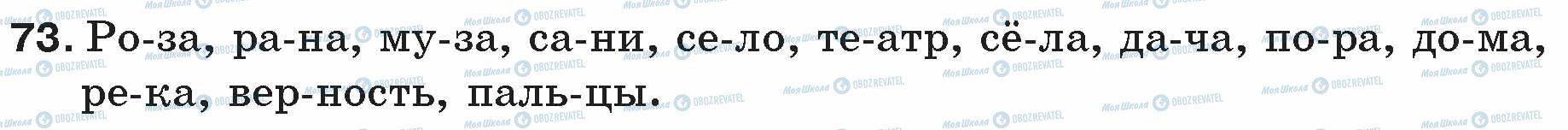 ГДЗ Російська мова 5 клас сторінка 73