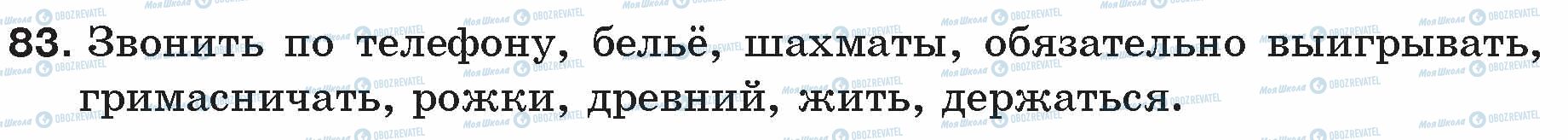 ГДЗ Русский язык 5 класс страница 83