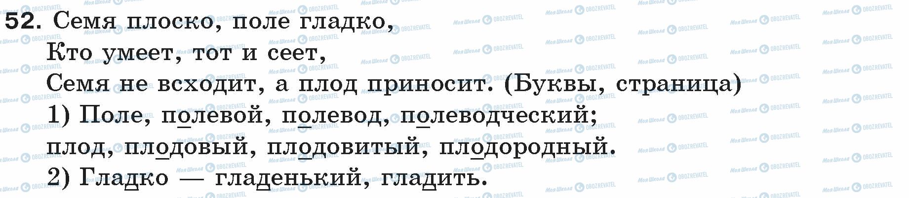 ГДЗ Русский язык 5 класс страница 52