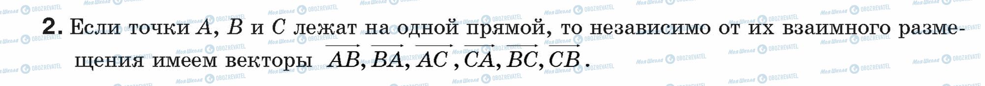 ГДЗ Геометрія 9 клас сторінка 2