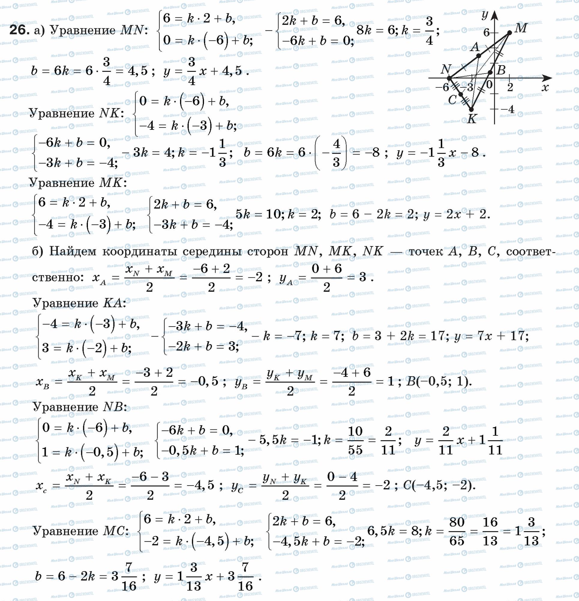 ГДЗ Геометрія 9 клас сторінка 26