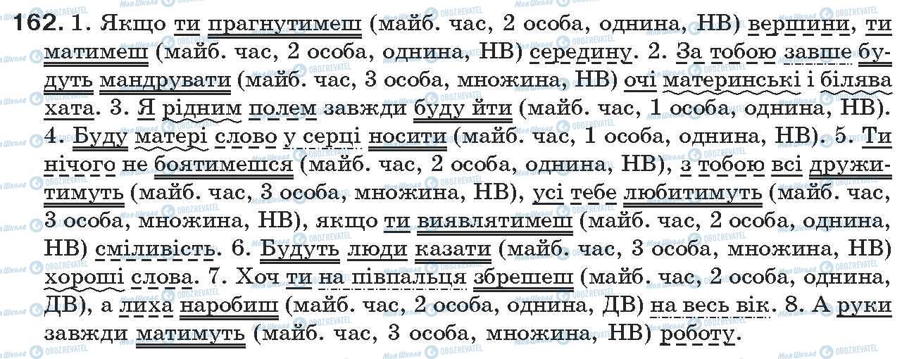 ГДЗ Українська мова 7 клас сторінка 162