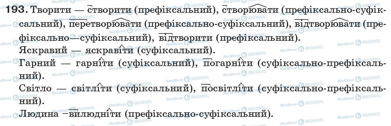 ГДЗ Укр мова 7 класс страница 193