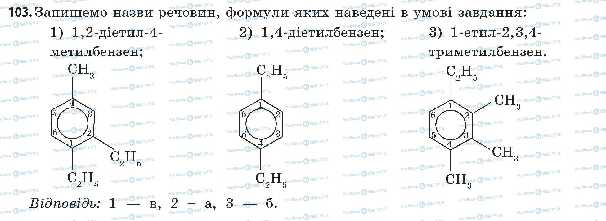 ГДЗ Хімія 11 клас сторінка 103