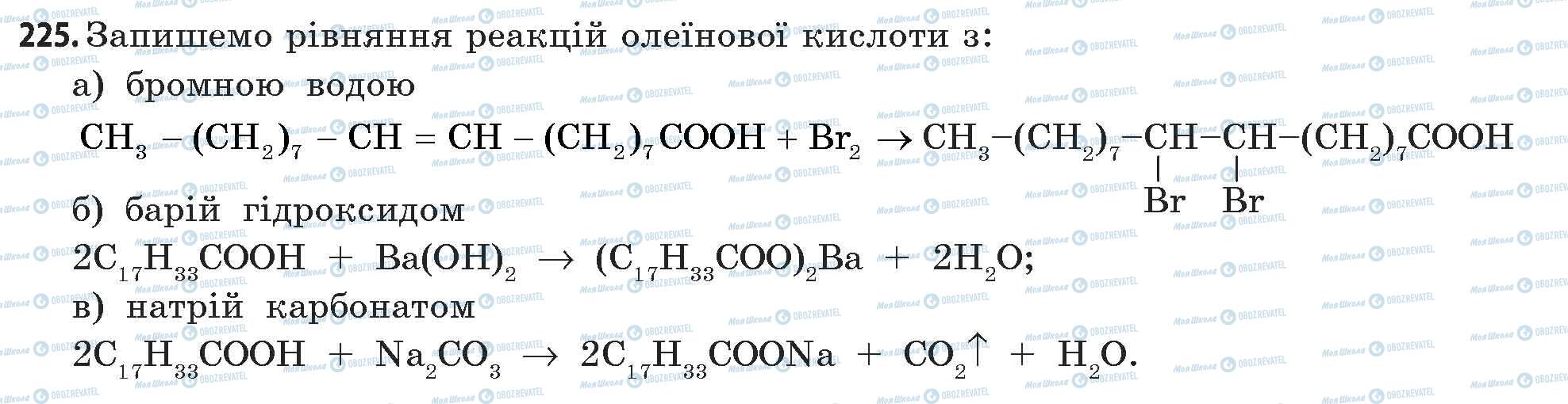 ГДЗ Хімія 11 клас сторінка 225