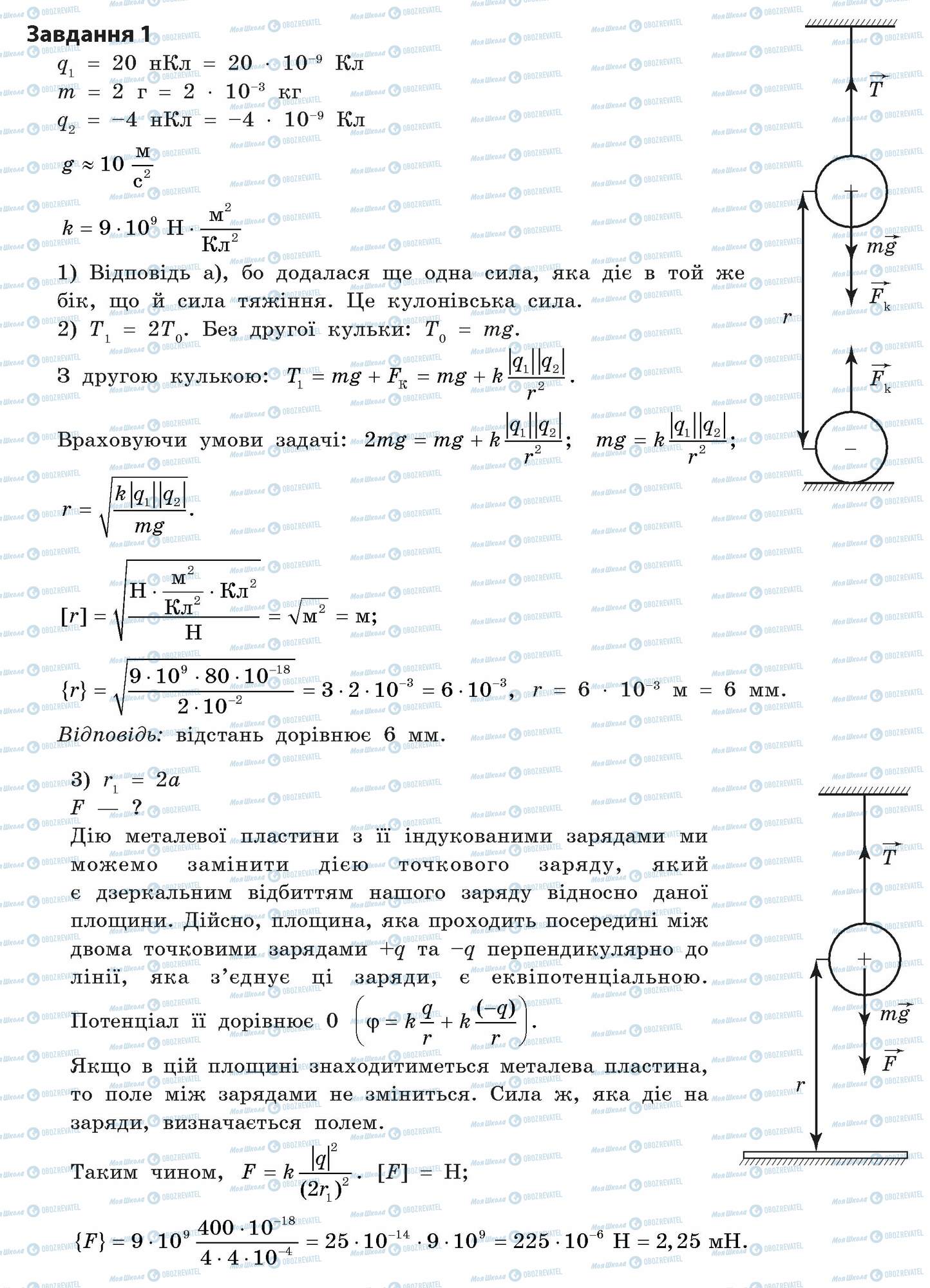 ГДЗ Физика 11 класс страница Завдання 1