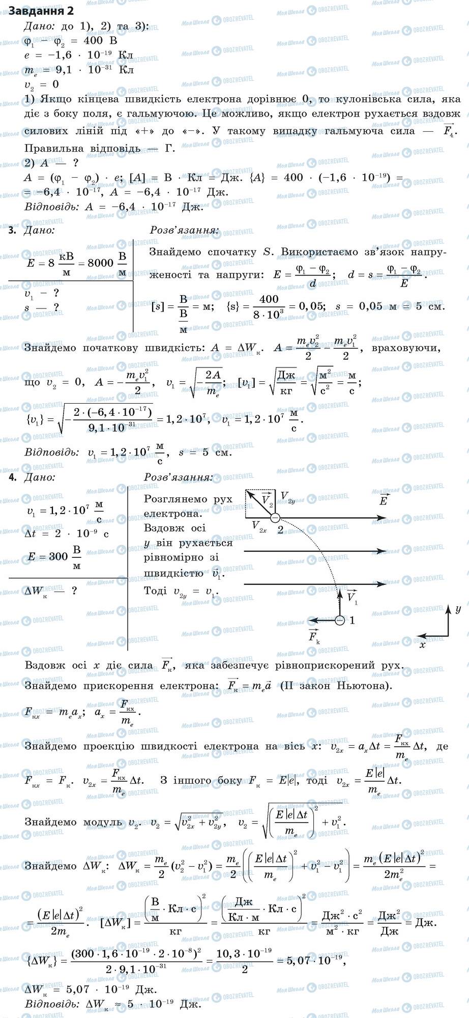 ГДЗ Физика 11 класс страница Завдання 2