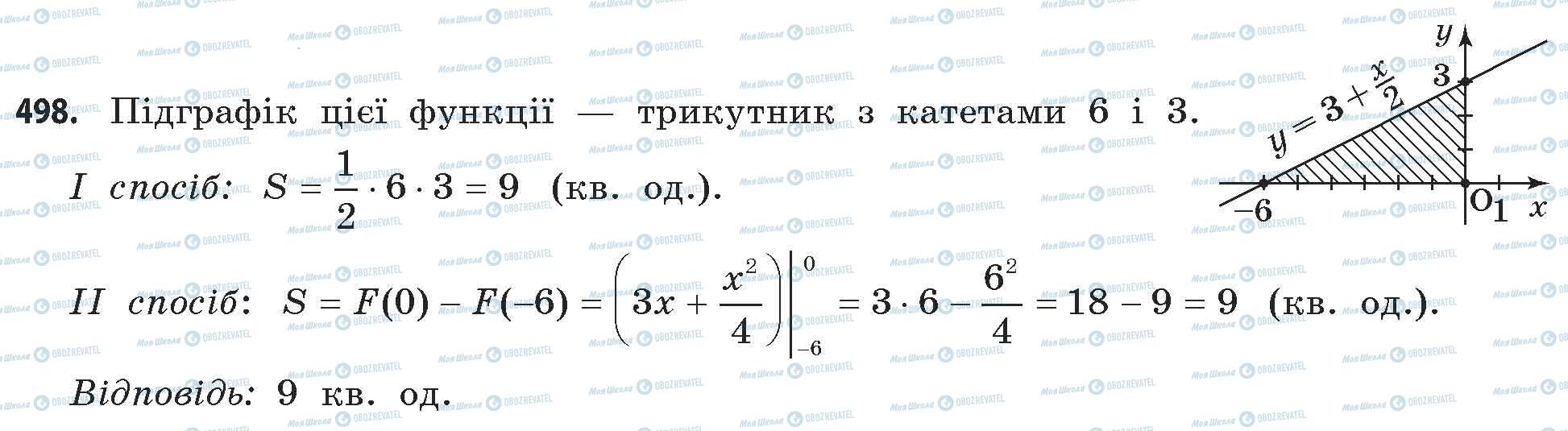 ГДЗ Математика 11 клас сторінка 498