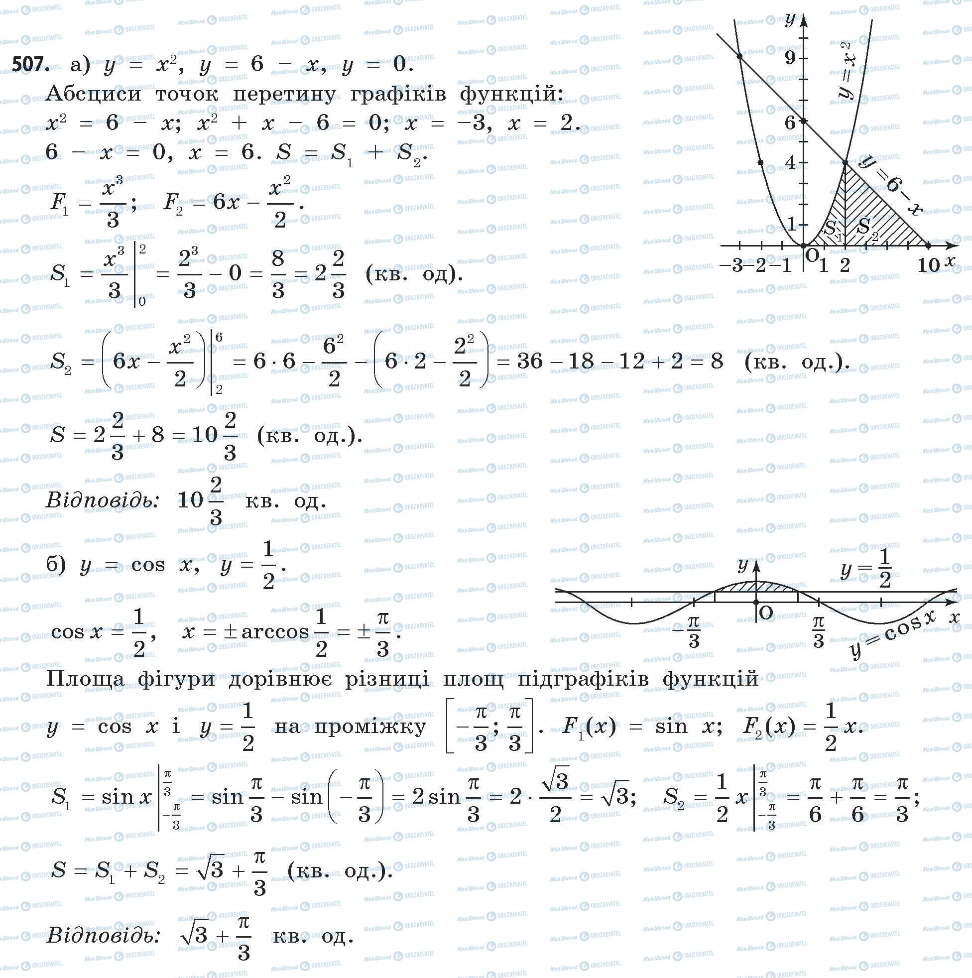 ГДЗ Математика 11 клас сторінка 507