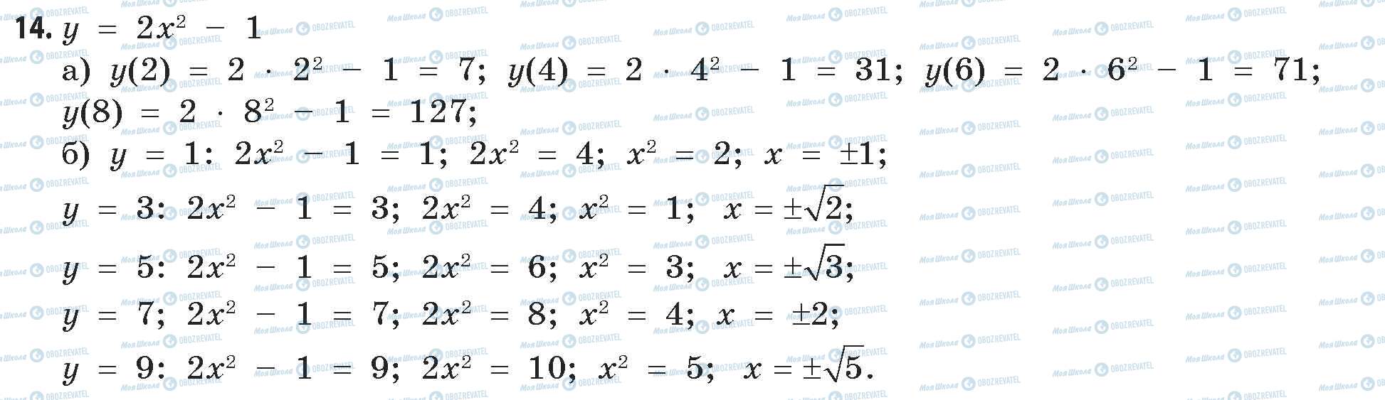 ГДЗ Математика 11 класс страница 14