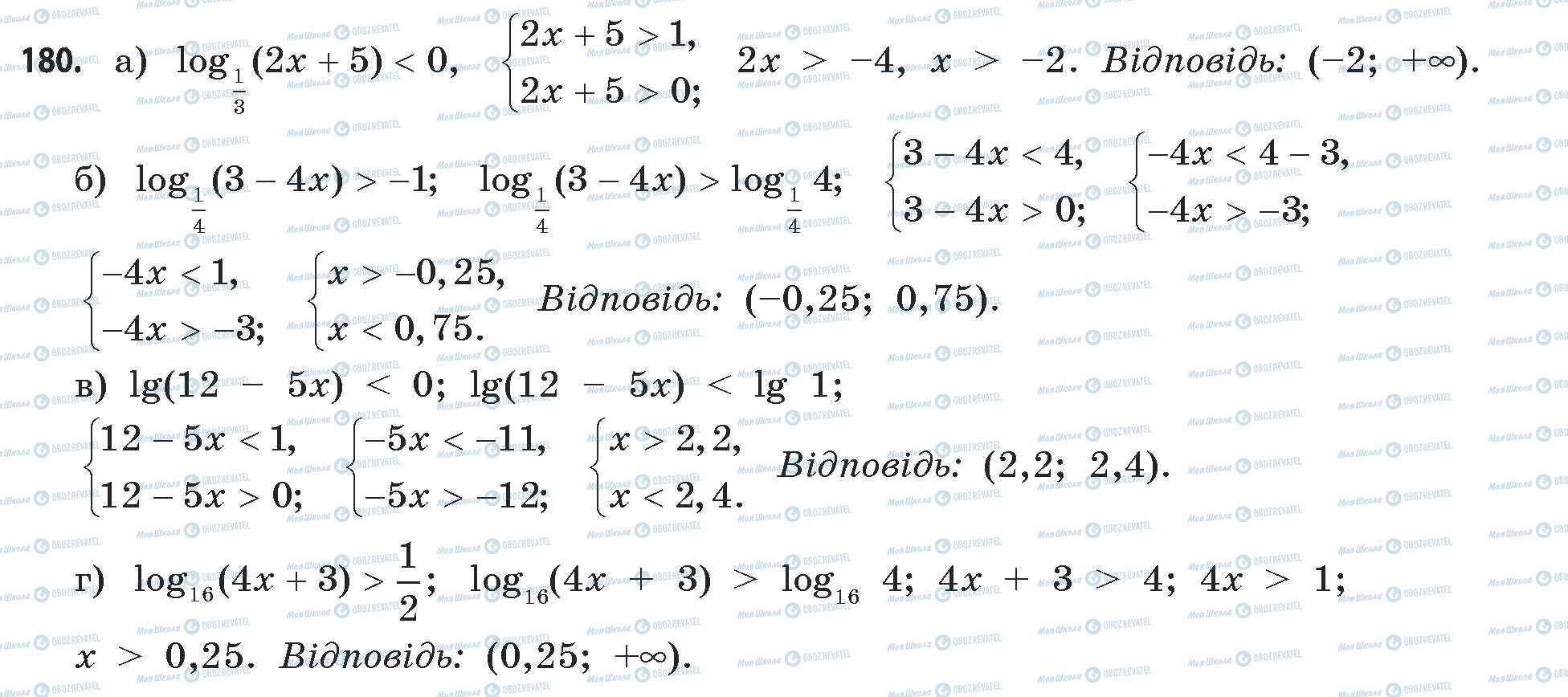 ГДЗ Математика 11 класс страница 180