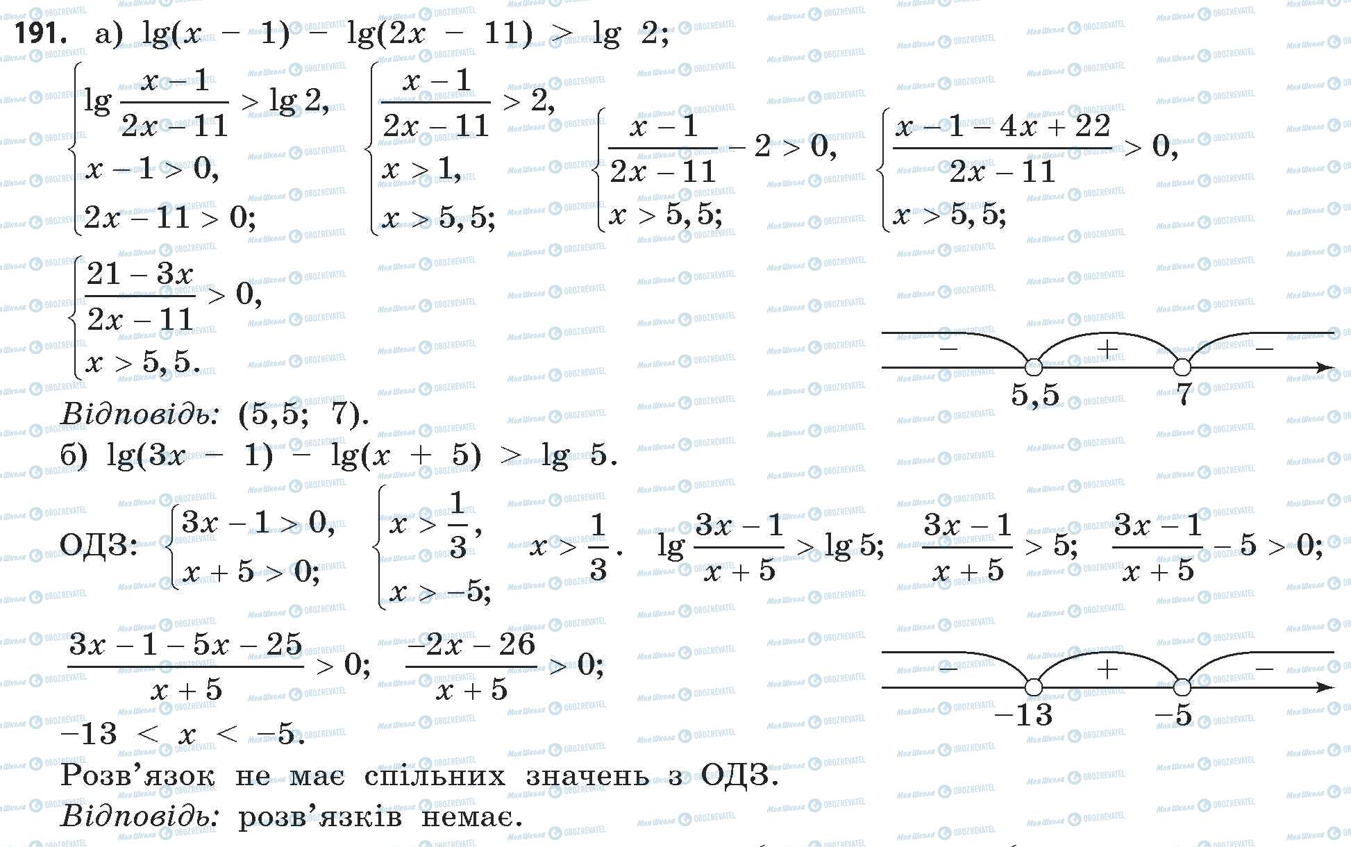 ГДЗ Математика 11 класс страница 191