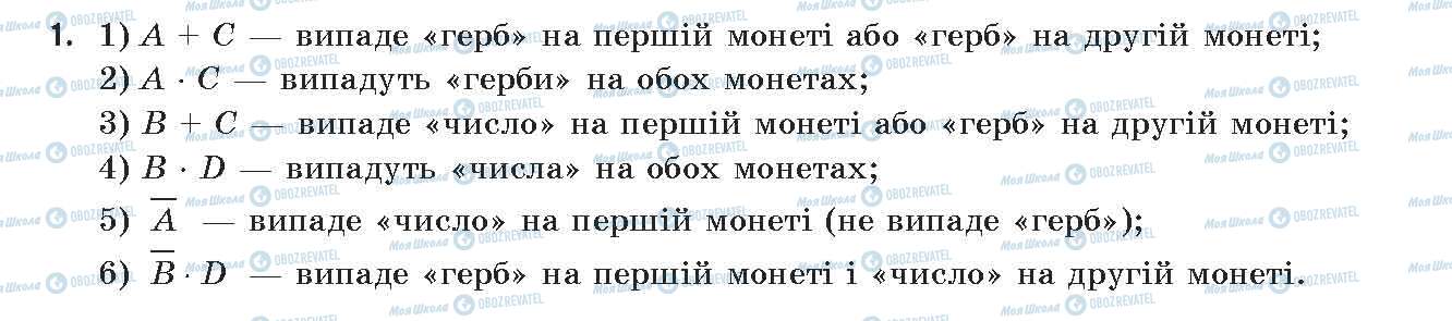 ГДЗ Алгебра 11 клас сторінка 1