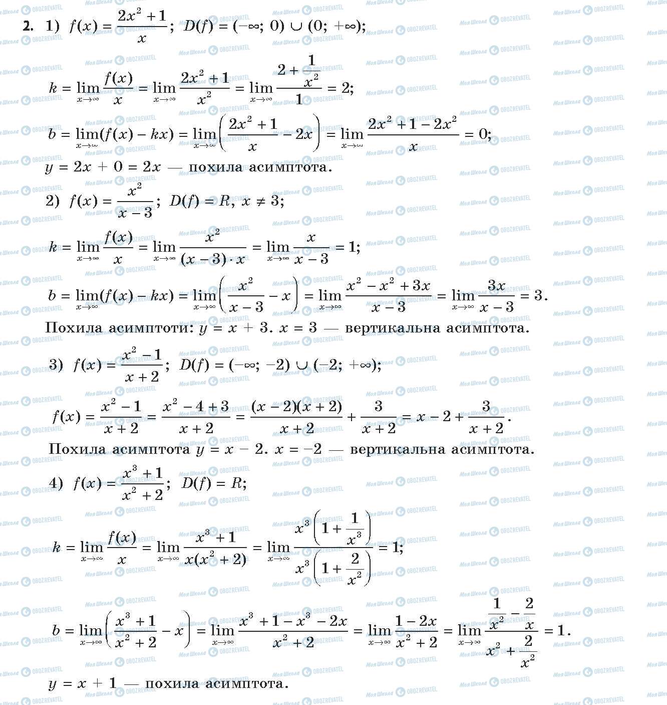 ГДЗ Алгебра 11 клас сторінка 2