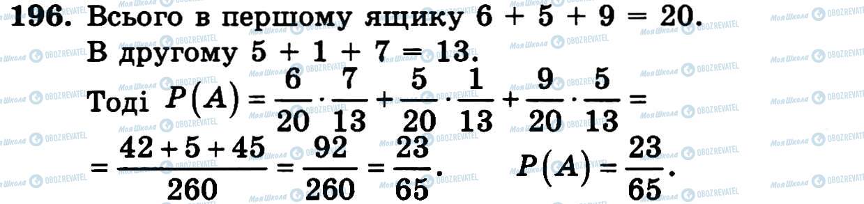 ГДЗ Алгебра 11 клас сторінка 196