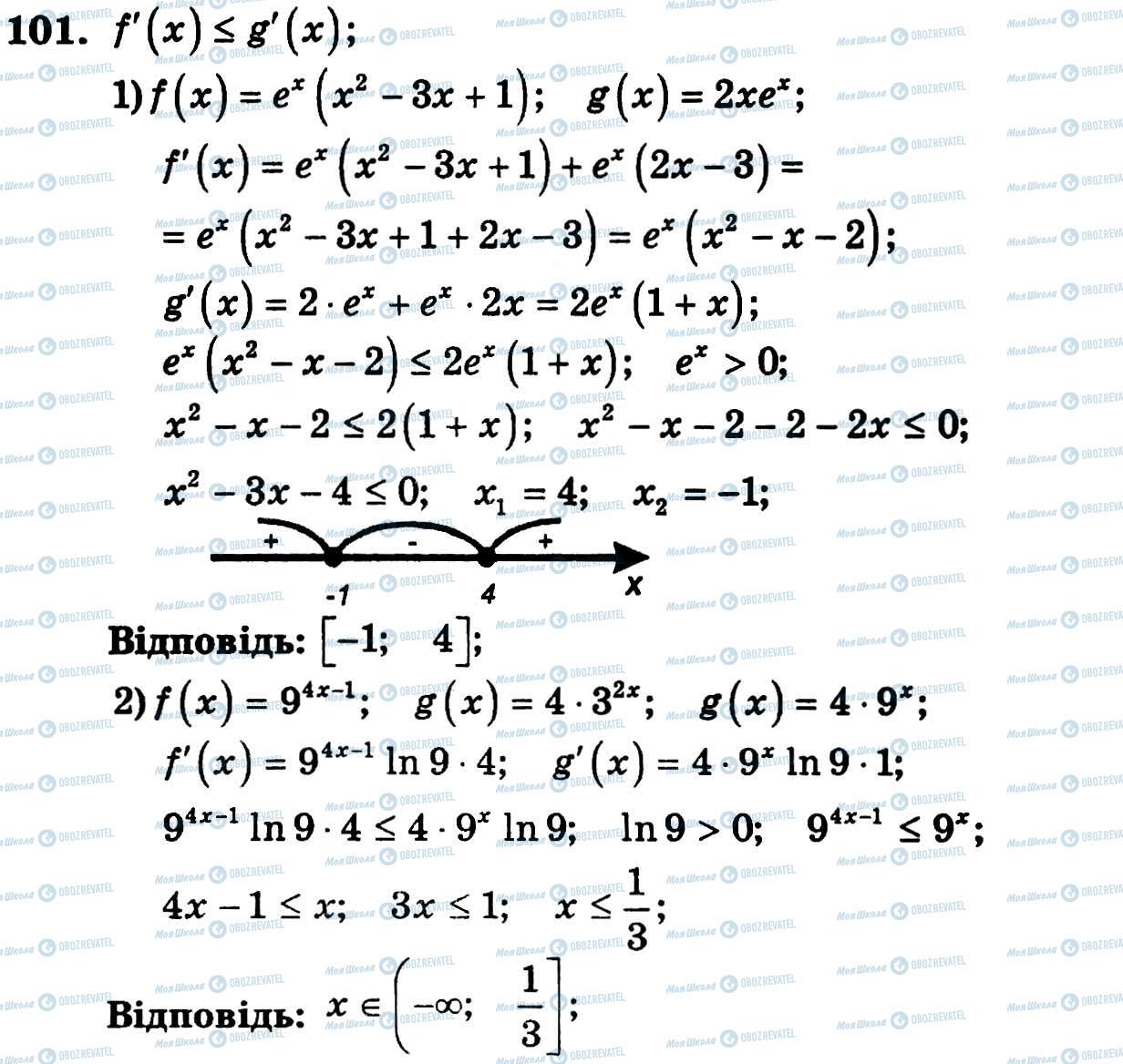 ГДЗ Алгебра 11 класс страница 101
