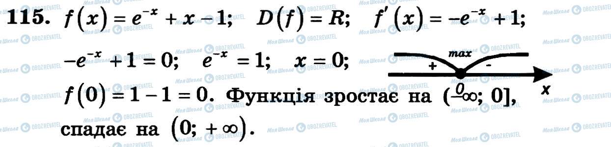 ГДЗ Алгебра 11 клас сторінка 115