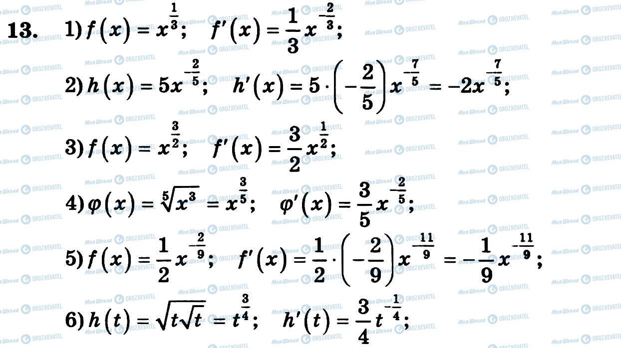 ГДЗ Алгебра 11 класс страница 13