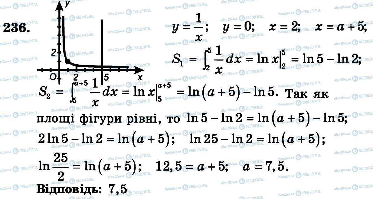 ГДЗ Алгебра 11 класс страница 236