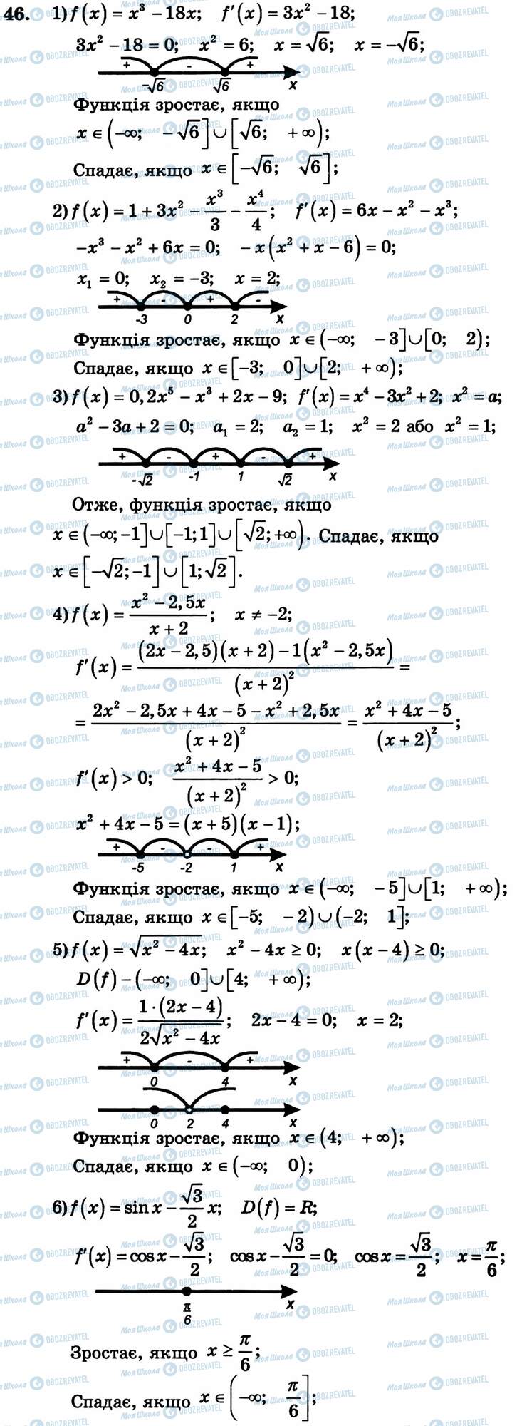 ГДЗ Алгебра 11 клас сторінка 46